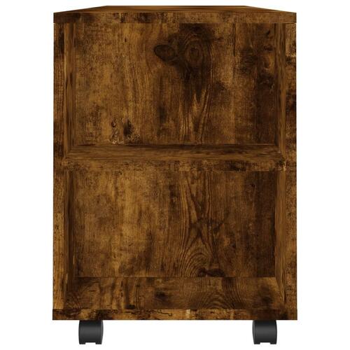 Tv-bord 102x34,5x43 cm konstrueret træ røget egetræsfarve