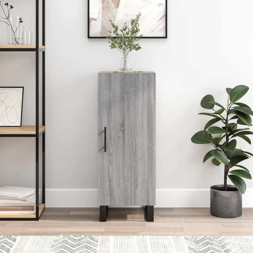 Skænk 34,5 × 34 × 90 cm i konstrueret træ - grå sonoma-eg