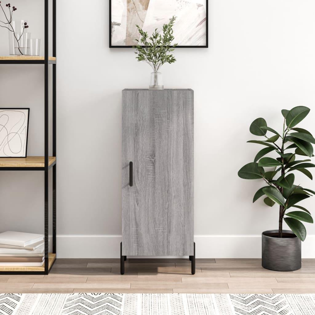 Skænk 34,5 × 34 × 90 cm i konstrueret træ - grå sonoma-eg