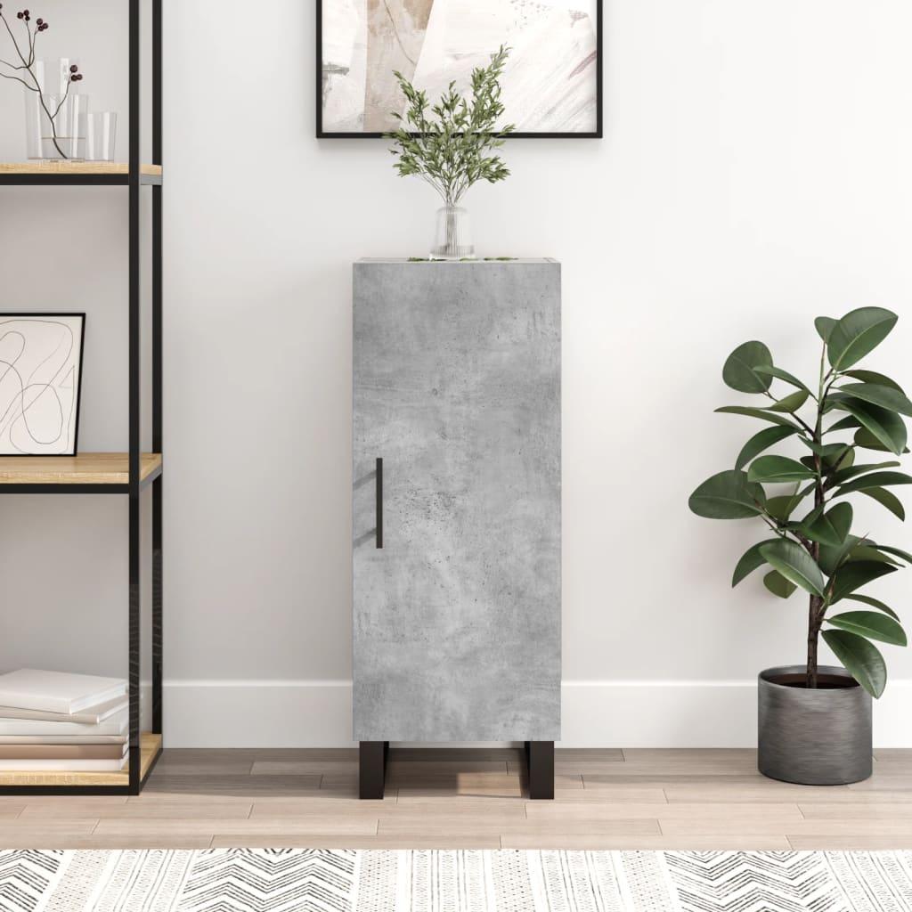 Skænk 34,5 × 34 × 90 cm i konstrueret træ - betongrå