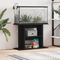Akvariebord 80x35x60 cm konstrueret træ sort