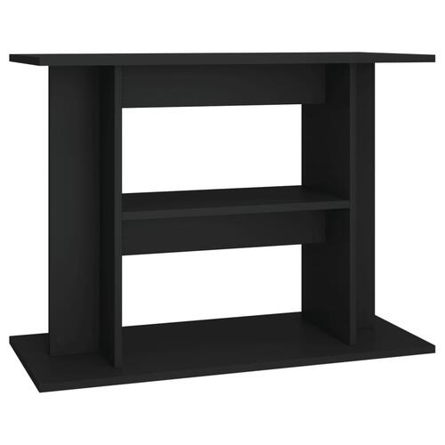 Akvariebord 80x35x60 cm konstrueret træ sort