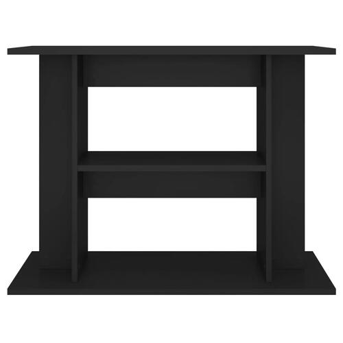 Akvariebord 80x35x60 cm konstrueret træ sort