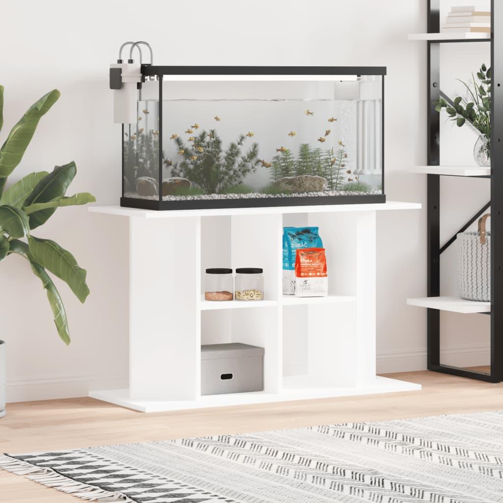 Akvariebord 100x40x60 Konstrueret Træ Hvid