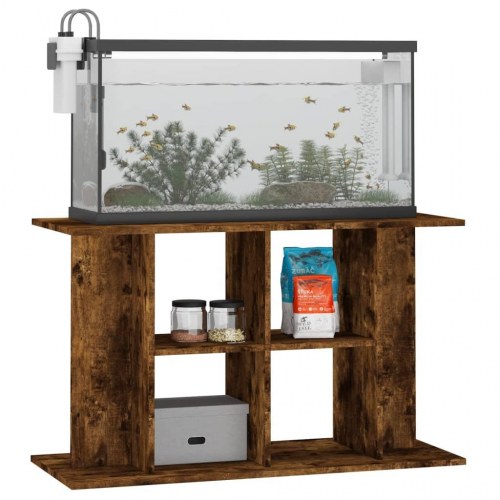 Akvariebord 100 × 40 × 60 cm i konstrueret træ - røget egetræsfarve