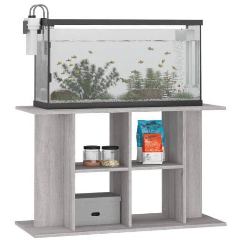 Akvariebord 100 × 40 × 60 cm - konstrueret træ, grå sonoma-eg