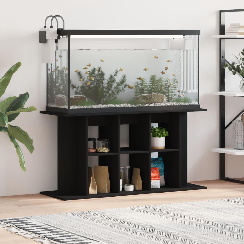 Akvariebord 100x40x60 cm konstrueret træ sort