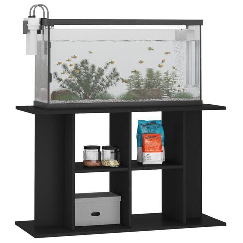 Akvariebord 100x40x60 cm konstrueret træ sort