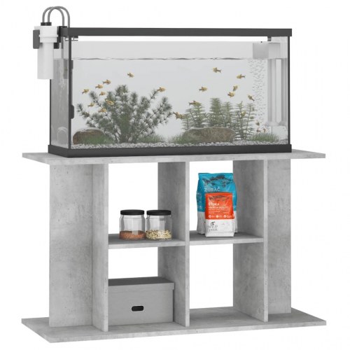 Akvariestativ i konstrueret træ - betongrå 100 × 40 × 60 cm
