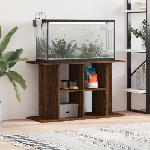 Akvariebord 100 × 40 × 60 cm - konstrueret træ, brun egetræsfarve