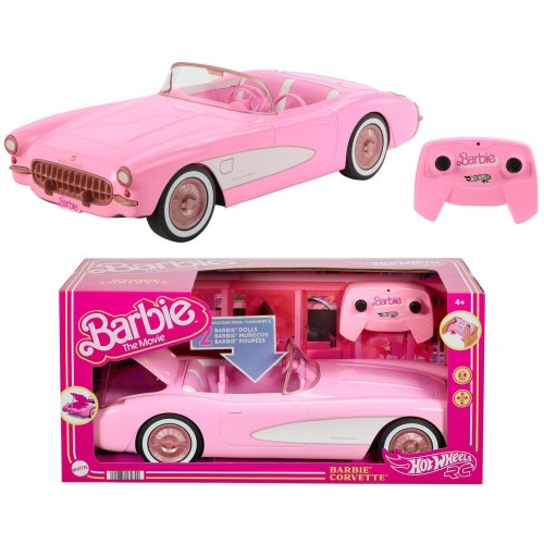 Barbie The Movie Hot Wheels RC Corvette - fjernstyret legetøjsbil