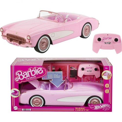 Barbie The Movie Hot Wheels RC Corvette - fjernstyret legetøjsbil