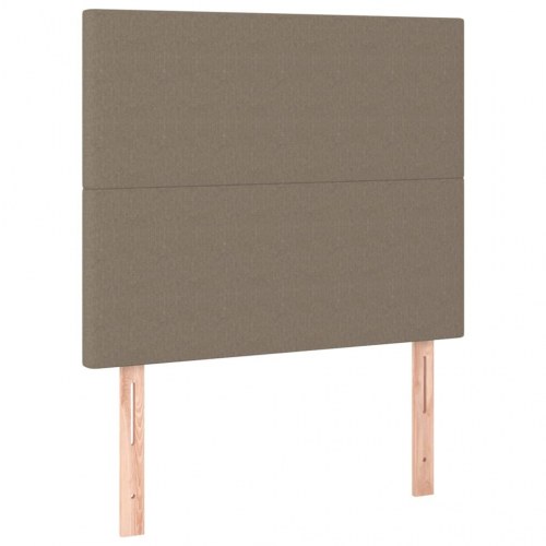 Kontinentalseng med madras 100×200 cm - stof, gråbrun