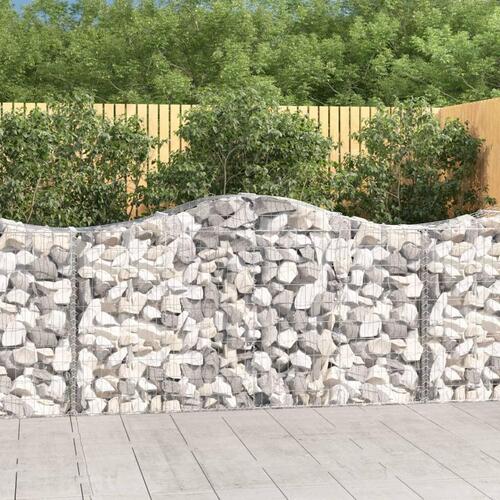 Buet gabionkurv 200x50x100/120 cm galvaniseret jern