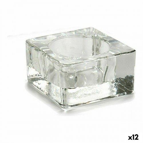 Fyrfadsstage - gennemsigtig glas 6 × 3 × 6 cm (12 stk.)