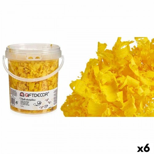 Dekoration spåner - gul 1,4 l (6 stk.)