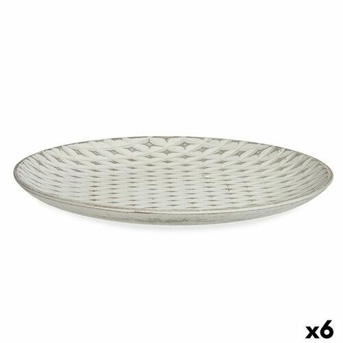 Dekorationsfad Hvid Romber Ø 29 cm (6 enheder)