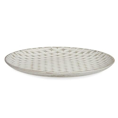 Dekorationsfad Hvid Romber Ø 29 cm (6 enheder)