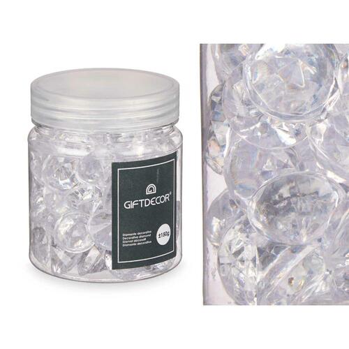 Dekorative sten Diamant 150 g Gennemsigtig (16 enheder)
