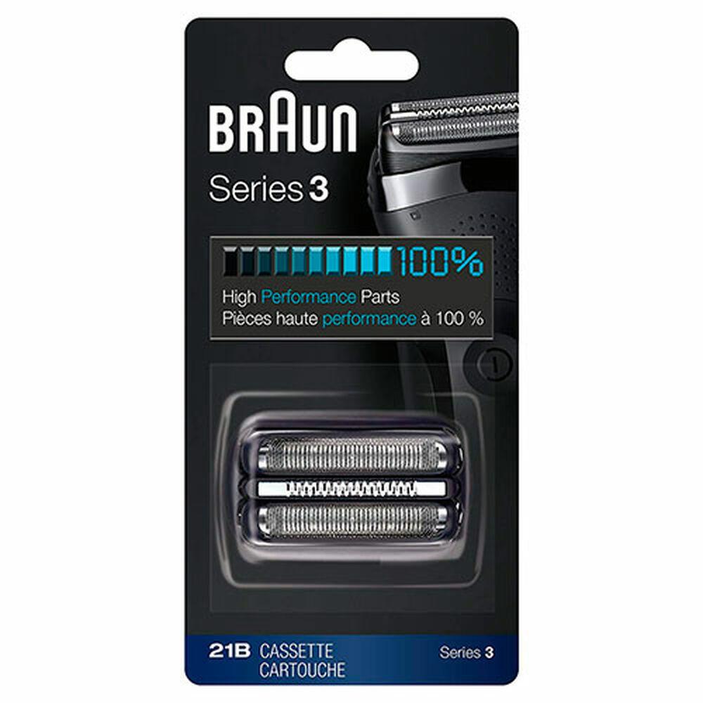 Braun Series 3 barberhoved 21B - sort/sølv