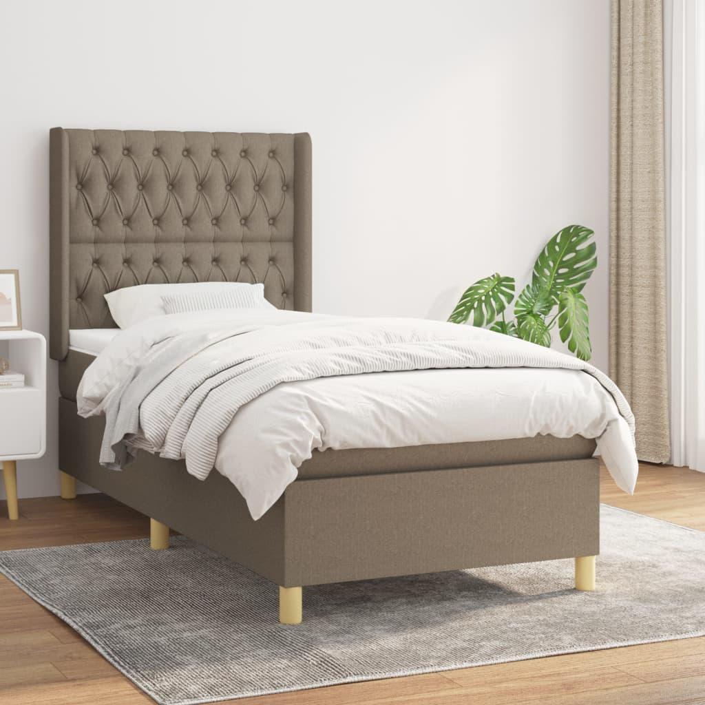 Kontinentalseng Med Madras 100x200 Stof Gråbrun