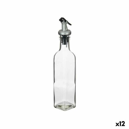Flakon Gennemsigtig Glas Stål 250 ml (12 enheder)