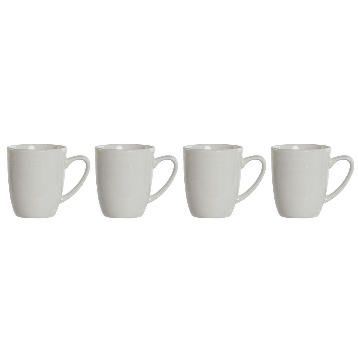 Krussæt - 4 stk., hvid porcelæn, 330 ml
