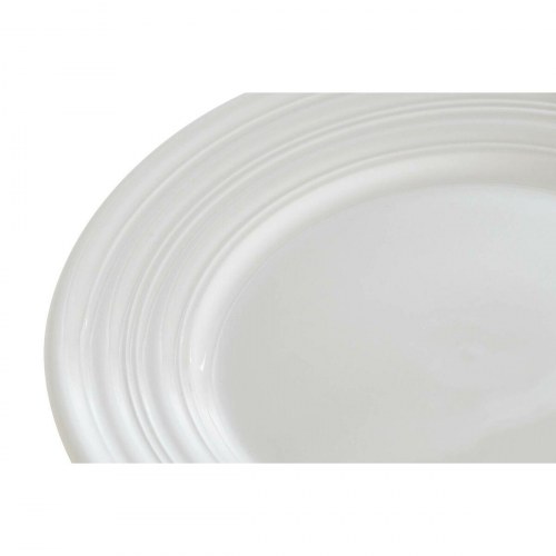 Flad tallerken i hvidt porcelæn - 19 x 19 cm (4 stk.)