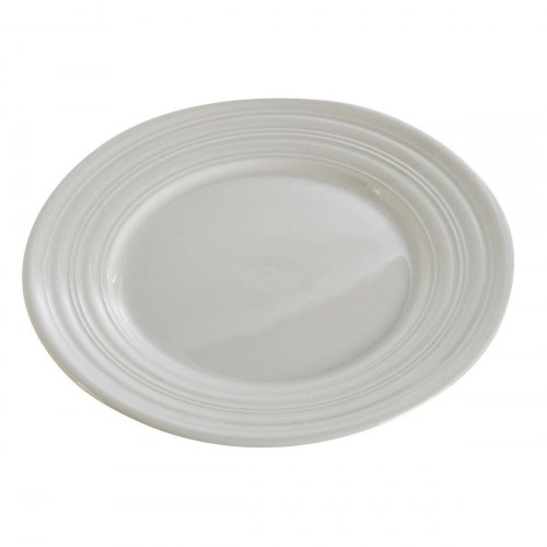 Flad tallerken i hvidt porcelæn - 19 x 19 cm (4 stk.)