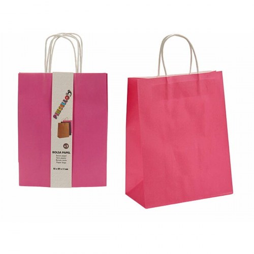 Gaveposer pink papir 11 × 36 × 21 cm - sæt á 2 (12 sæt)