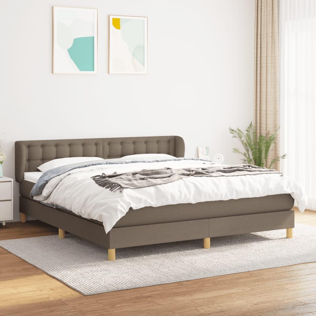 Kontinentalseng Med Madras Stof Gråbrun - knapper / 180 x 200 cm