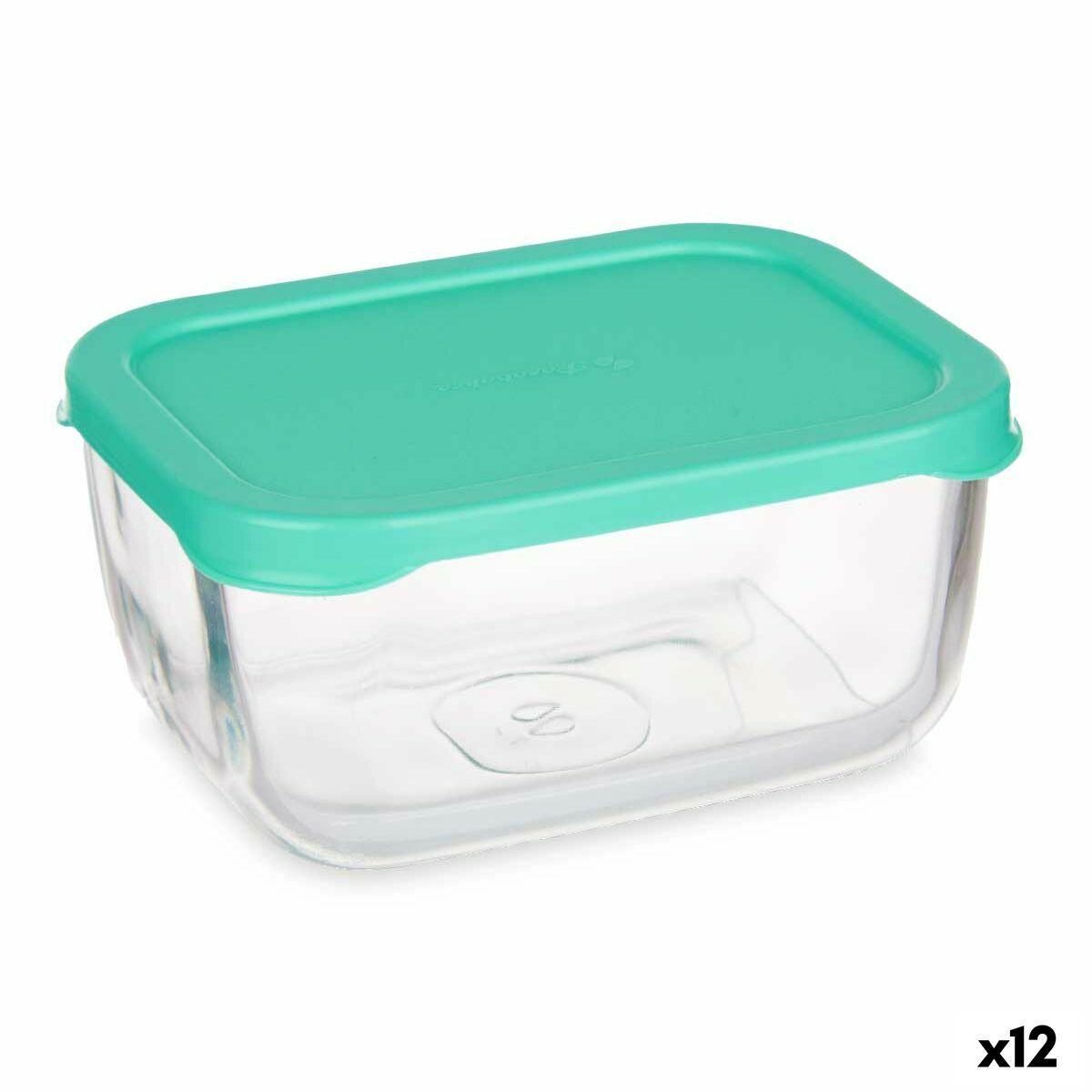 Madkasse Snow Box Grøn Gennemsigtig Glas Polyetylen 420 Ml 12 Enheder