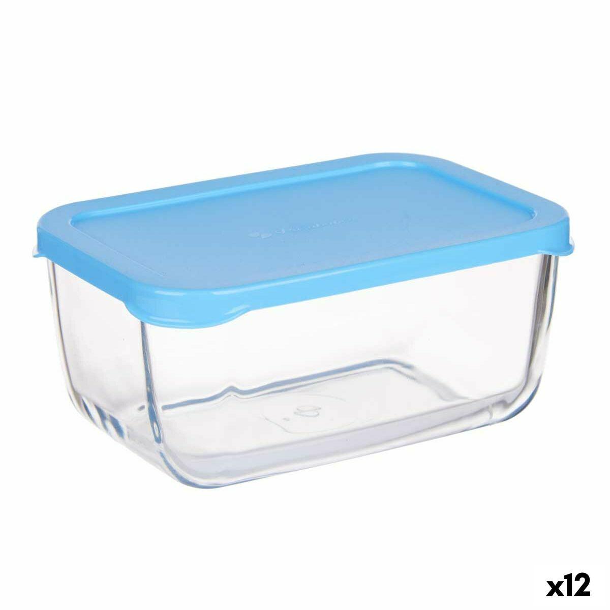 Madkasse Snow Box Blå Gennemsigtig Glas Polyetylen 790 Ml 12 Enheder