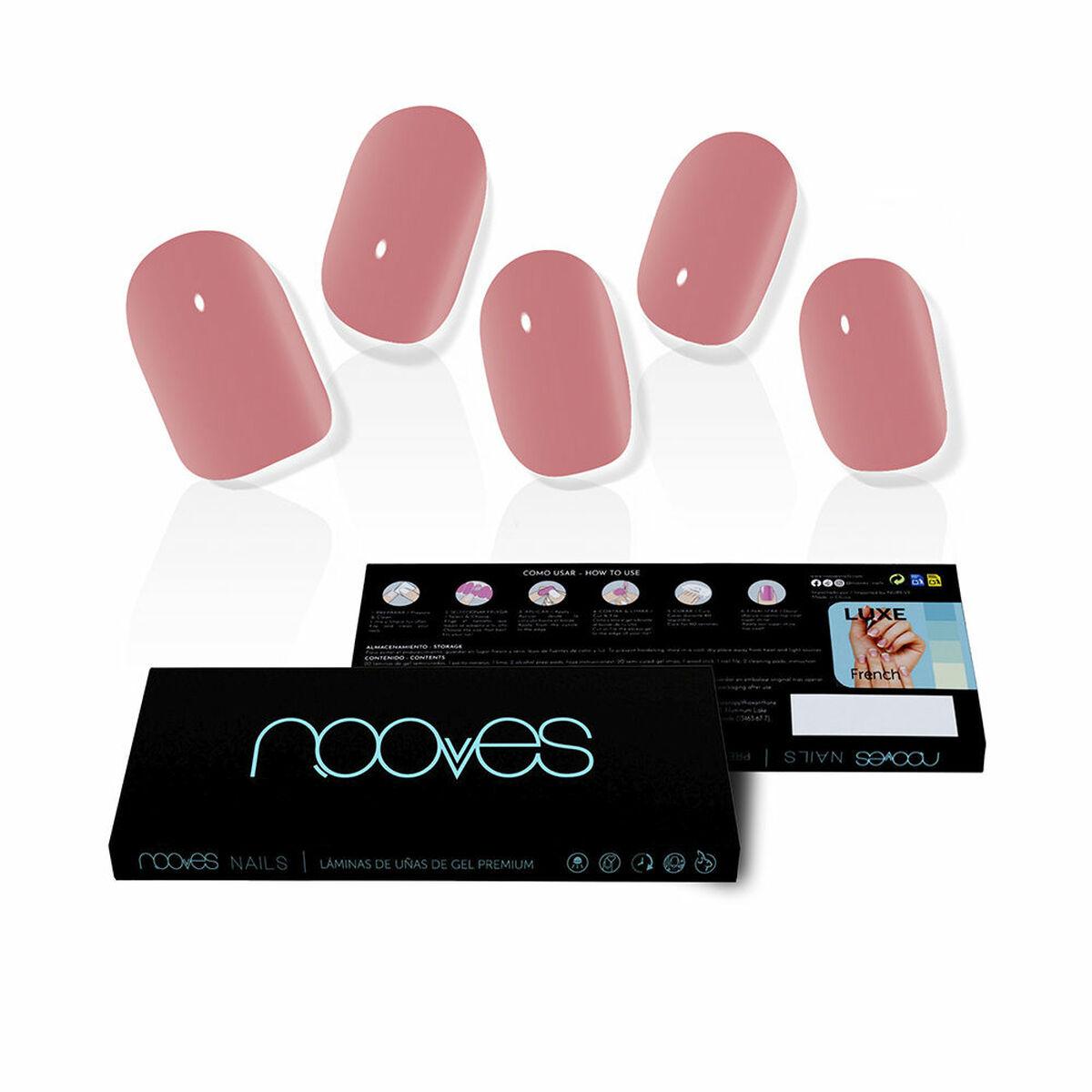 Falske negle Nooves Dusty Rose Gel - Auto bindemidler, Cat Eye