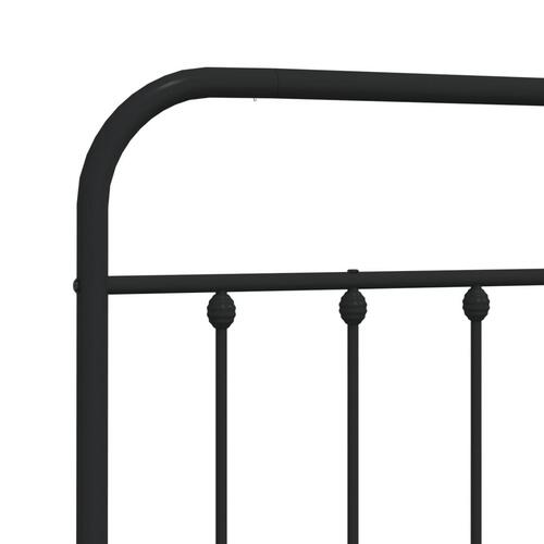 Sengegavl 200 cm metal sort