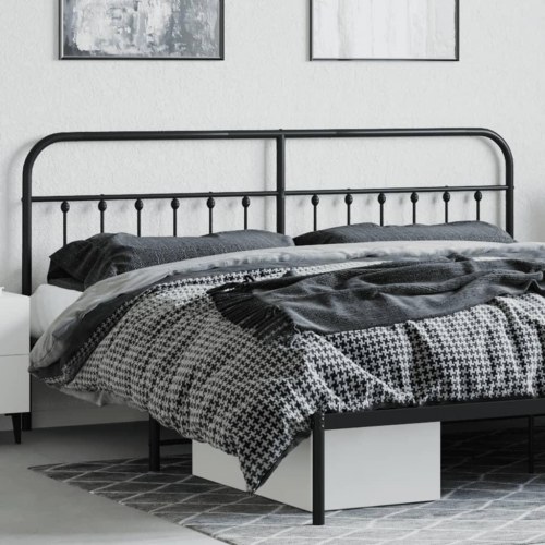 Sengegavl i metal 193 cm - sort