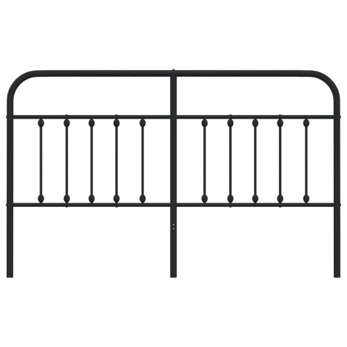 Sengegavl 180 cm metal sort