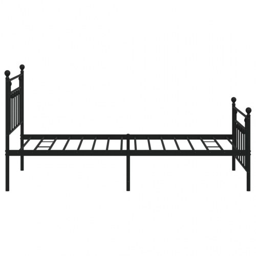 Sengeramme i metal med gavl og fodgærde 107×203 cm - sort