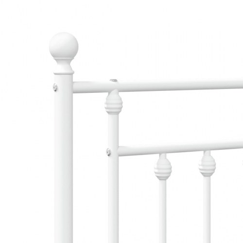 Sengeramme i metal med sengegavl 107×203 cm - hvid