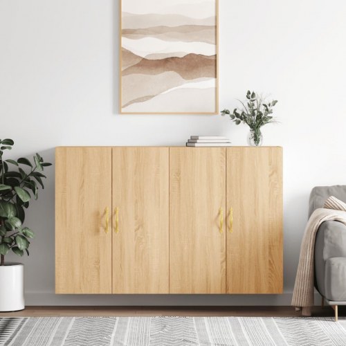 Vægskabe 2 stk. 69,5×34×90 cm - sonoma-eg
