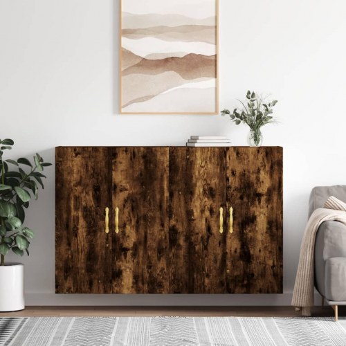 Vægskabe 2 stk. - 69,5×34×90 cm i røget sonoma-eg