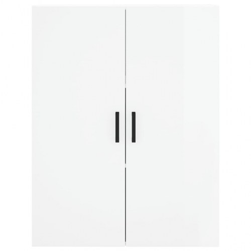 Væghængte skabe 2 stk. 69,5x34x90 cm hvid højglans