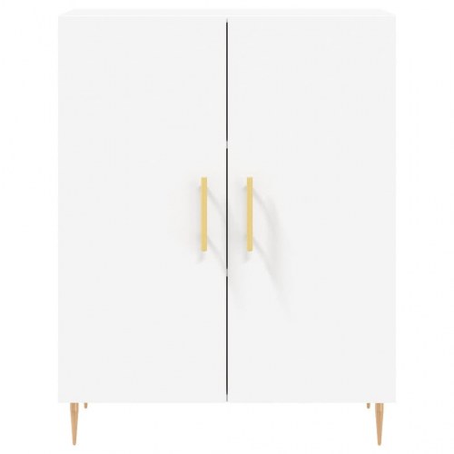 Højskab 69,5x34x180 cm konstrueret træ hvid