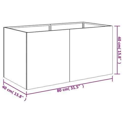 Plantekasse 80x40x40 cm cortenstål