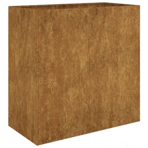 Plantekasse i cortenstål 80 x 40 x 80 cm - rustfarvet højbed