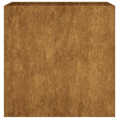 Plantekasse i cortenstål 80 x 40 x 80 cm - rustfarvet højbed