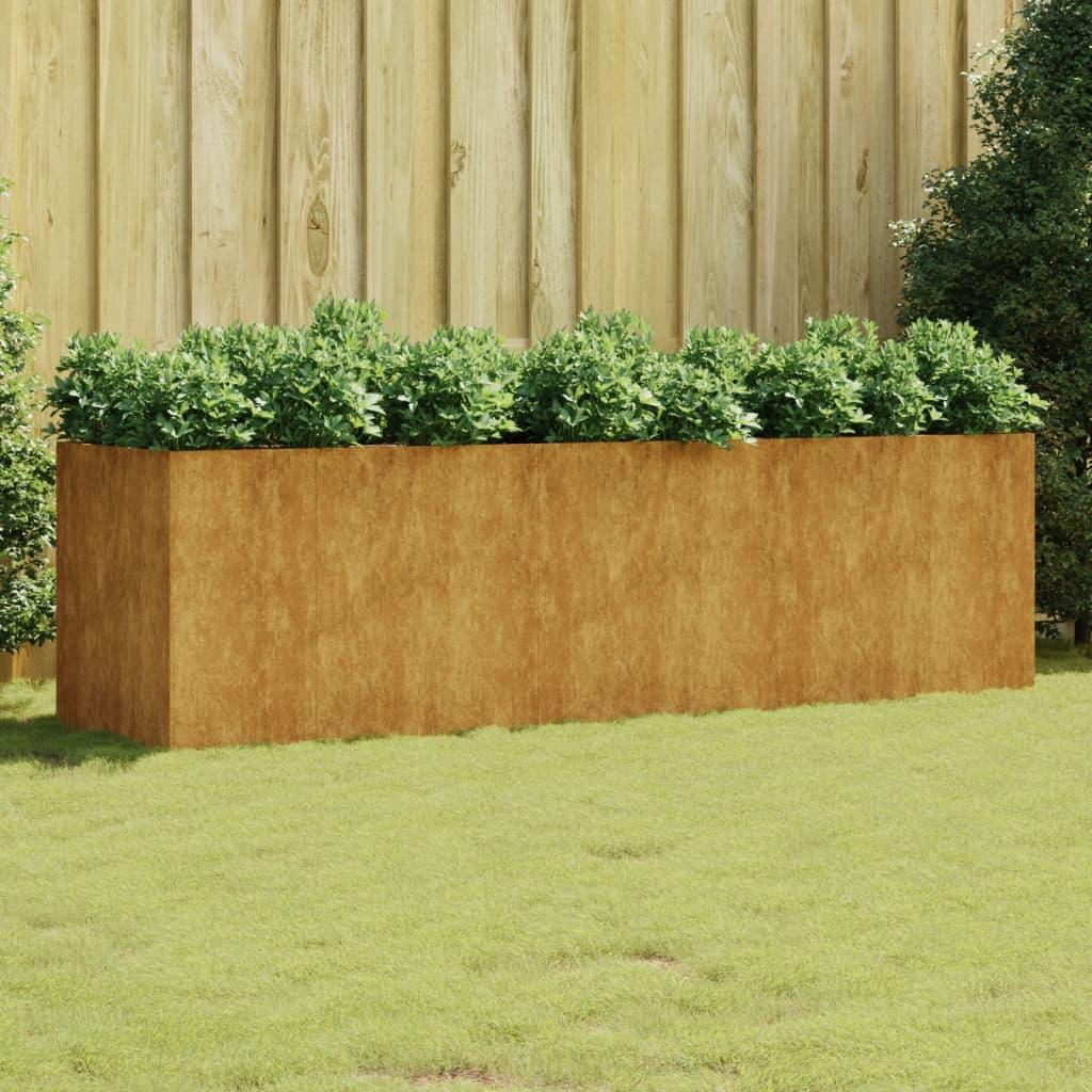 Højbed 280x80x80 cm cortenstål