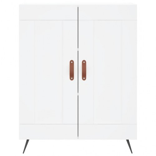 Højskab 69,5x34x180 cm konstrueret træ hvid