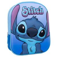 3D Skoletaske Stitch Blå 25 x 31 x 10 cm