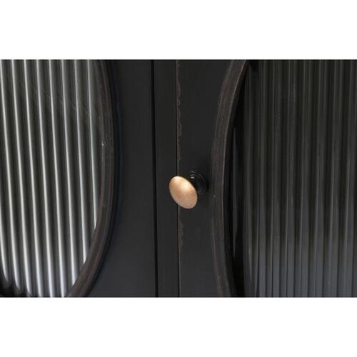 Skænk Sort Metal Krystal 100 x 40 x 80 cm